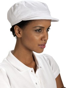 casquette blanche polycoton 65 35 pm247b