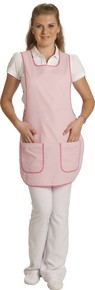 chasuble raye polycoton 65 35 popeline raye teint fil rose 