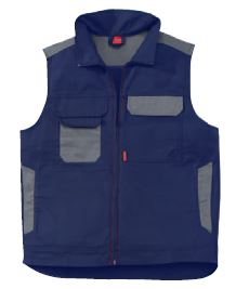 gilet fermetureglissiere poches coton polyester 0 6 bleu gris