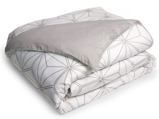 housse couette flocon neige coton satin imprime vrancken