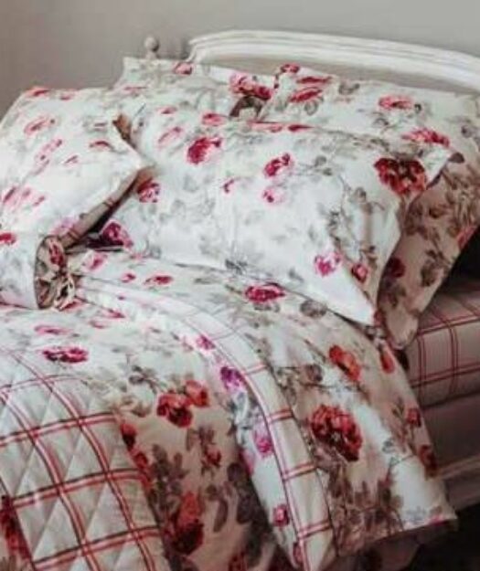 housse couette roses