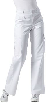 pantalon femme taillereglable elastique passantceinture 2pochescote blanc lavable95