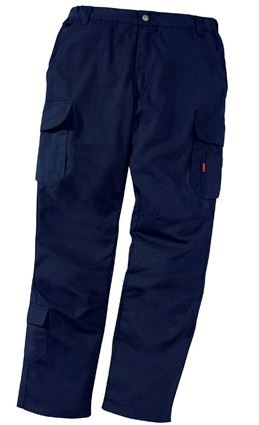 pantalon h braguette multipoches polycoton marine