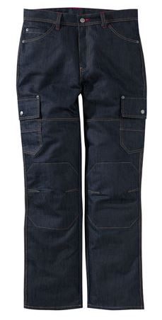 pantalon h jean multipoches polycoton indigo