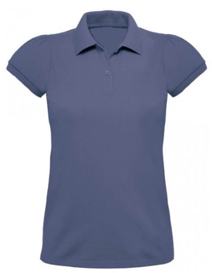 polo femme bleu 100 coton demi manche XS XXL