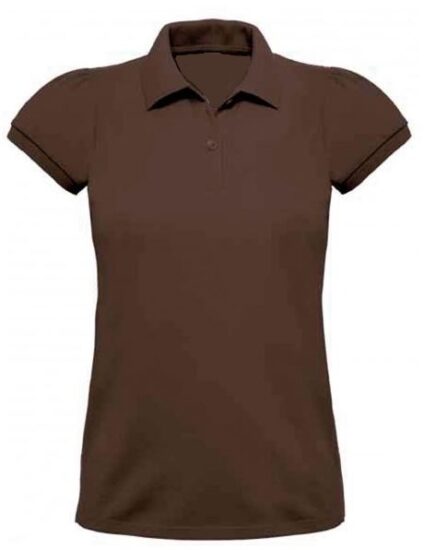 polo femme brun 100 coton demi manche XS XXL