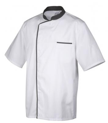 veste cuisine mixte energy blanc parement gris