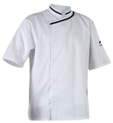 veste cuisine mixte salsa blanc garniture noir